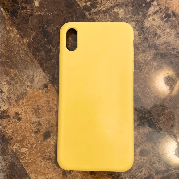 Yellow silicone iPhone XS Max case